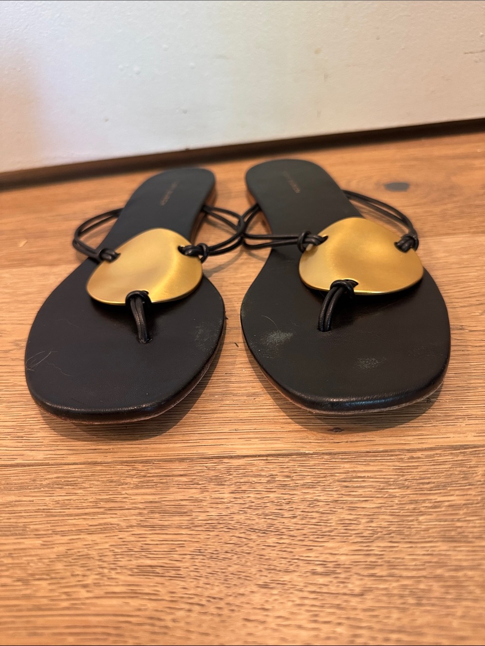 Tory Burch Patos Black Leather Sandals - Picture 3 of 7